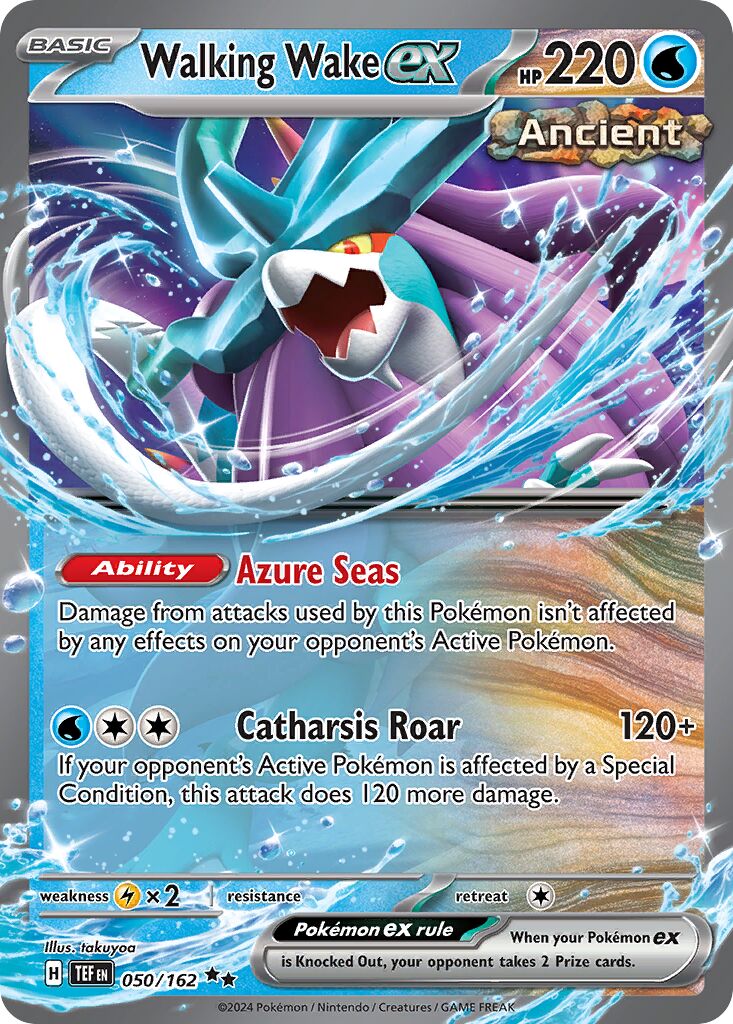 Walking Wake ex 050/218 — Temporal Forces (English Pokémon TCG card)