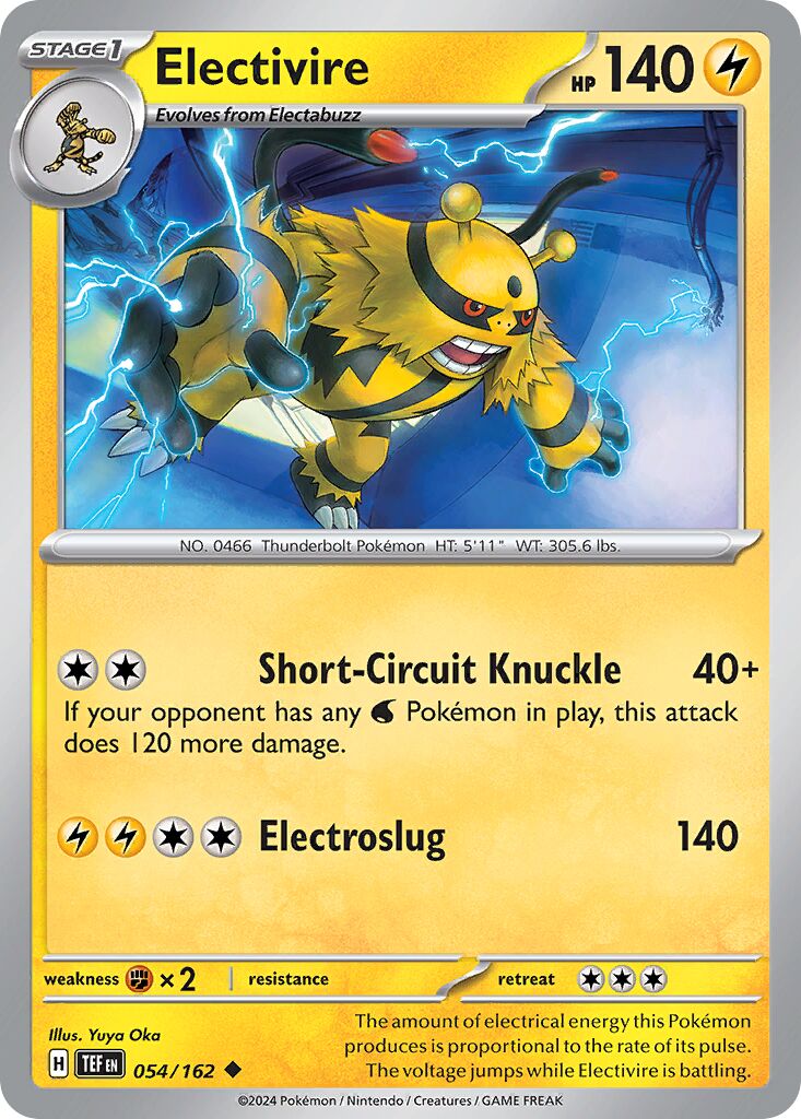 Electivire 054/218 — Temporal Forces (English Pokémon TCG card)