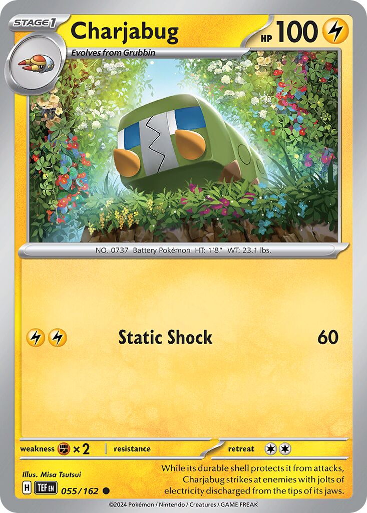 Charjabug 055/218 — Temporal Forces (English Pokémon TCG card)