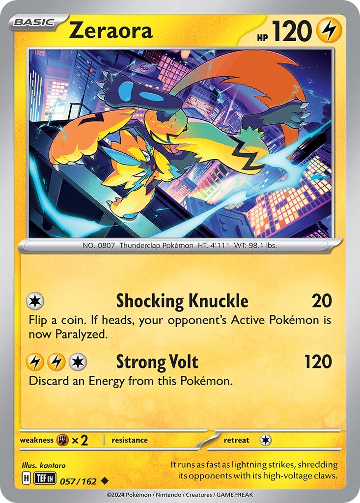 Zeraora 057/218 — Temporal Forces (English Pokémon TCG card)