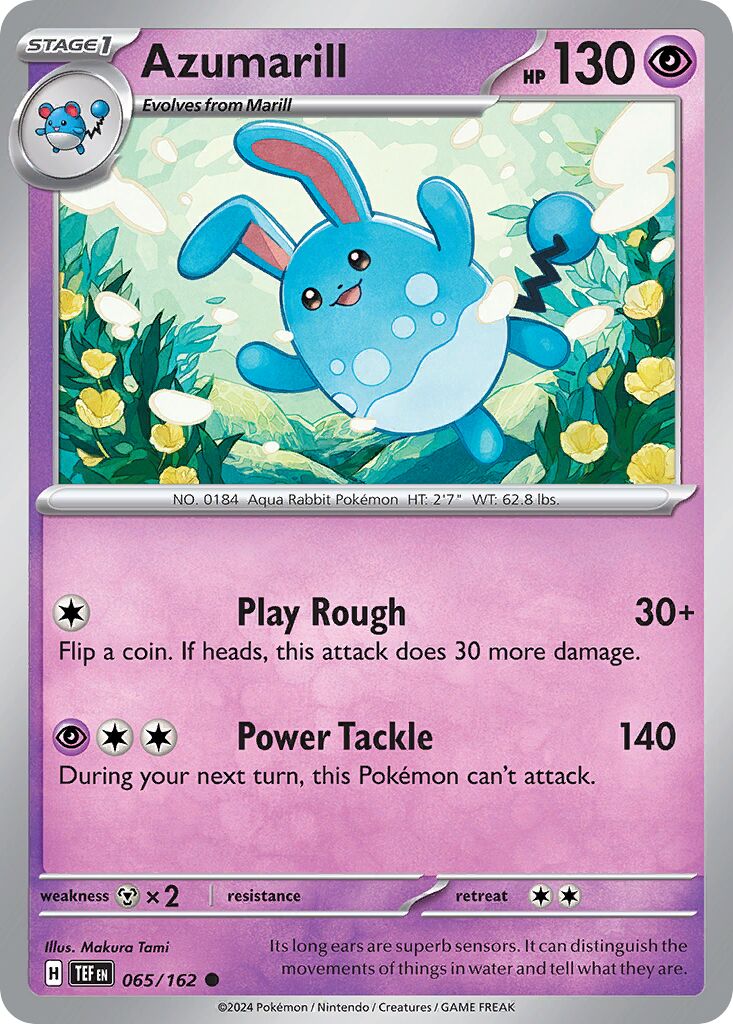 Azumarill 065/218 — Temporal Forces (English Pokémon TCG card)