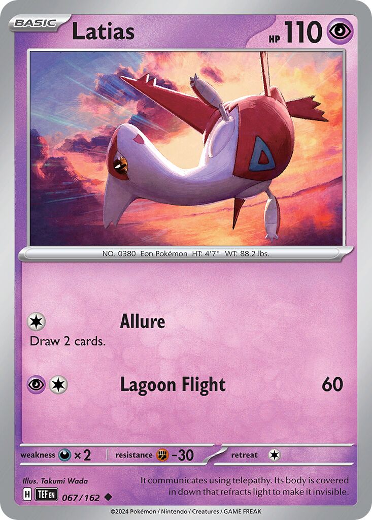 Latias 067/218 — Temporal Forces (English Pokémon TCG card)