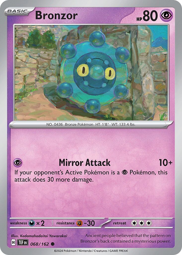 Bronzor 068/218 — Temporal Forces (English Pokémon TCG card)