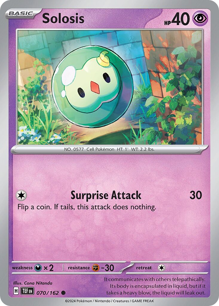 Solosis 070/218 — Temporal Forces (English Pokémon TCG card)