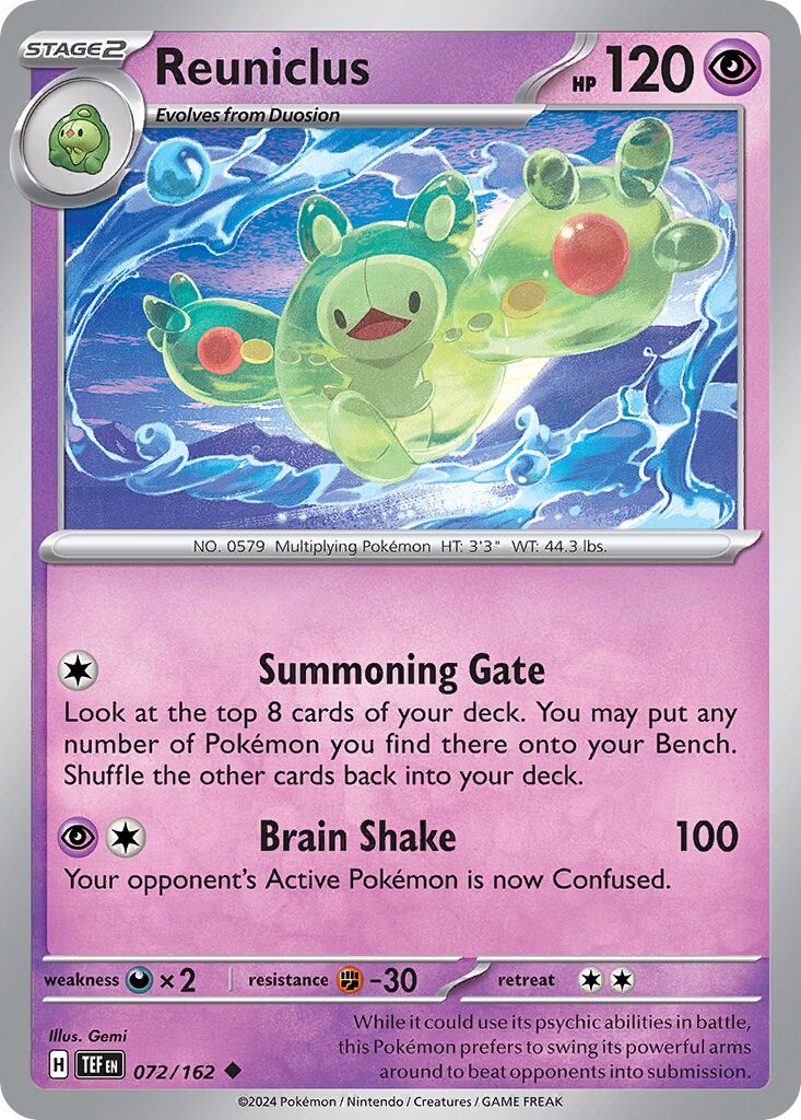 Reuniclus 072/218 — Temporal Forces (English Pokémon TCG card)