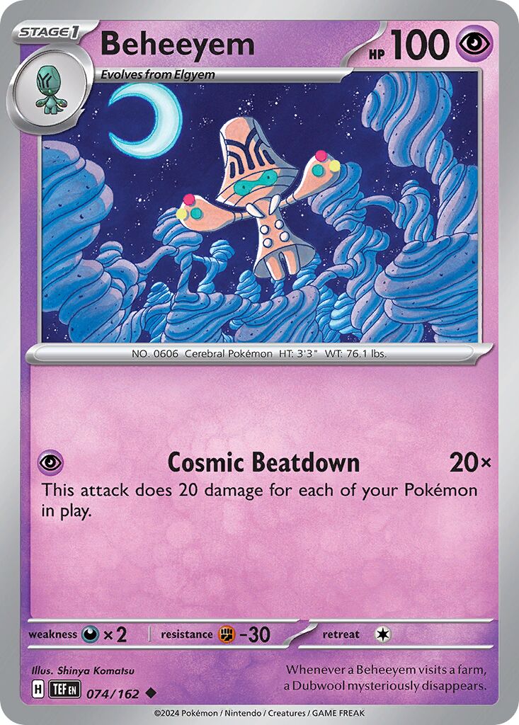 Beheeyem 074/218 — Temporal Forces (English Pokémon TCG card)