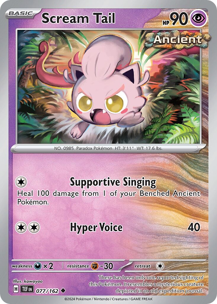 Scream Tail 077/218 — Temporal Forces (English Pokémon TCG card)