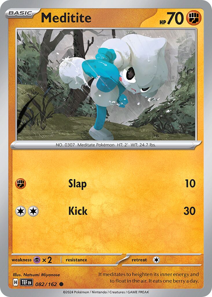 Meditite 082/218 — Temporal Forces (English Pokémon TCG card)