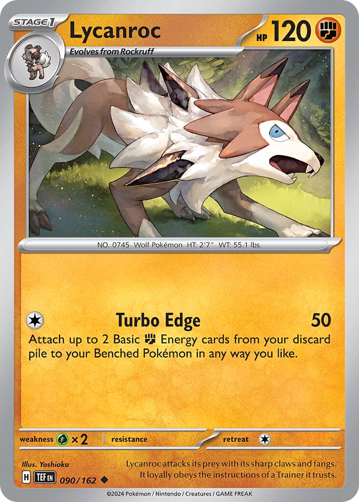 Lycanroc 090/218 — Temporal Forces (English Pokémon TCG card)