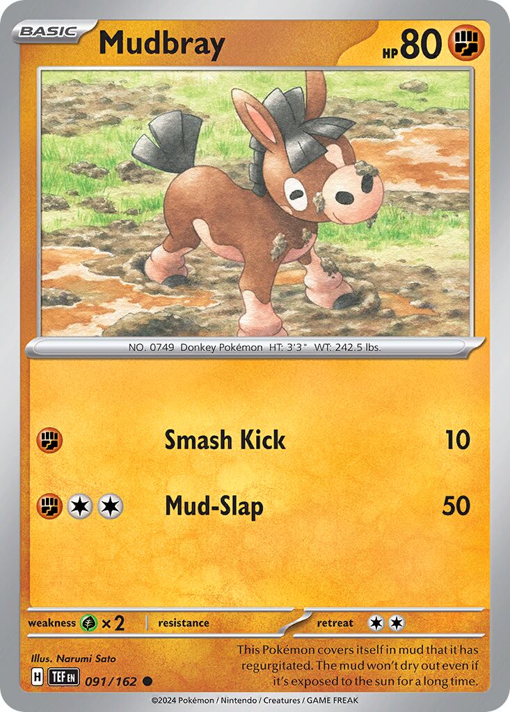 Mudbray 091/218 — Temporal Forces (English Pokémon TCG card)