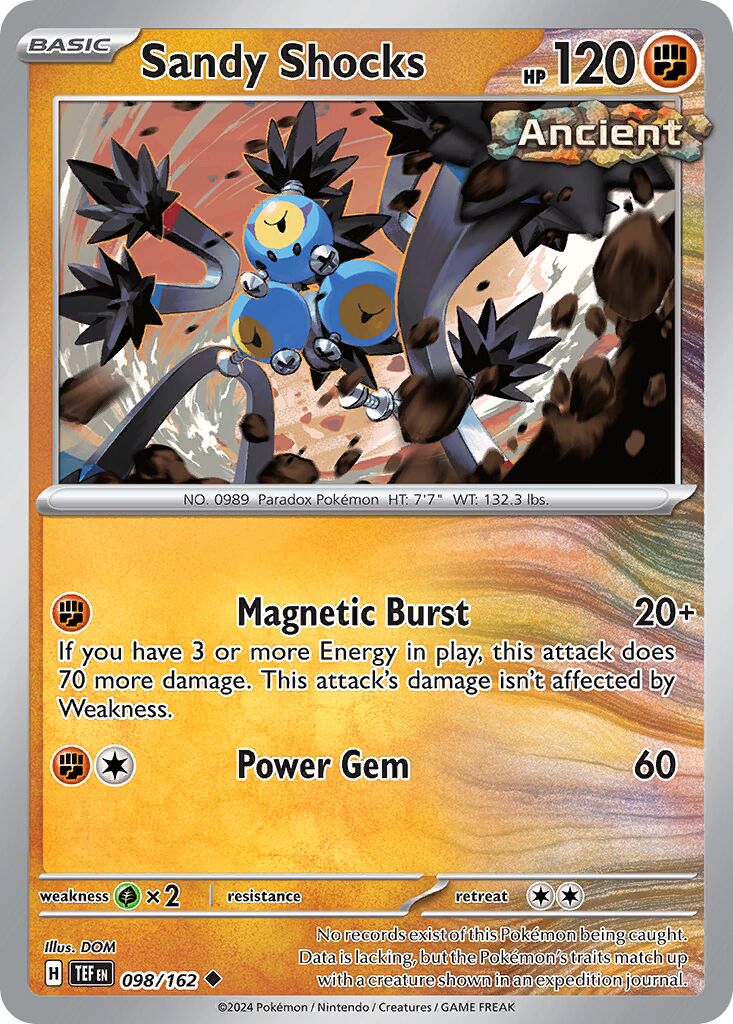 Sandy Shocks 098/218 — Temporal Forces (English Pokémon TCG card)