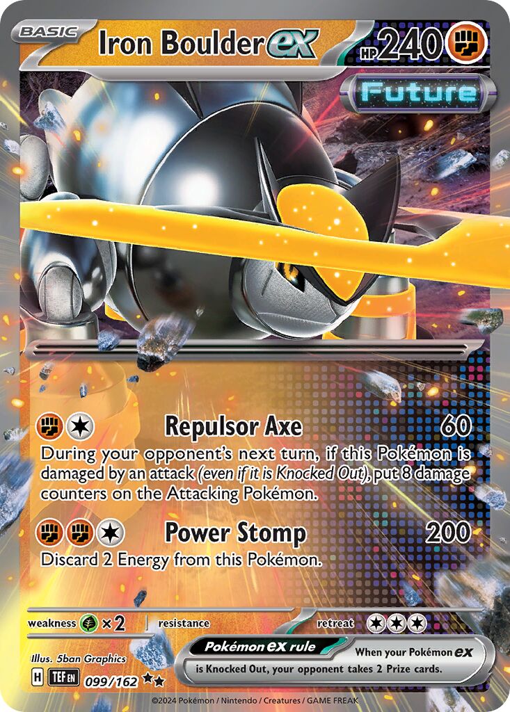 Iron Boulder ex 099/218 — Temporal Forces (English Pokémon TCG card)