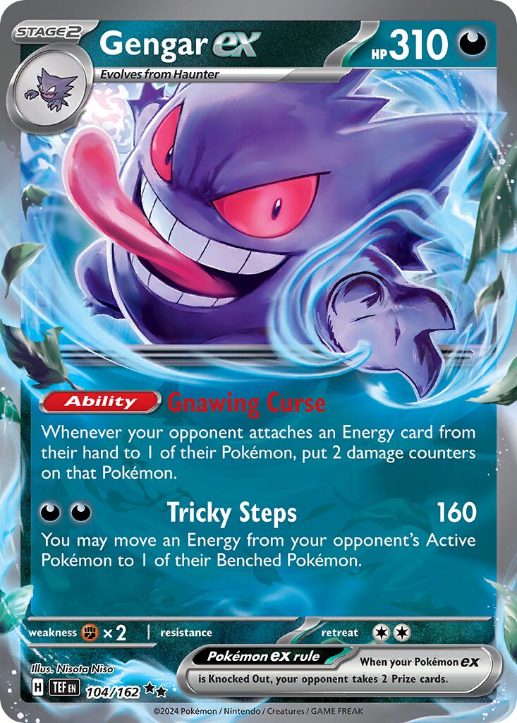 Gengar ex 104/218 — Temporal Forces (English Pokémon TCG card)