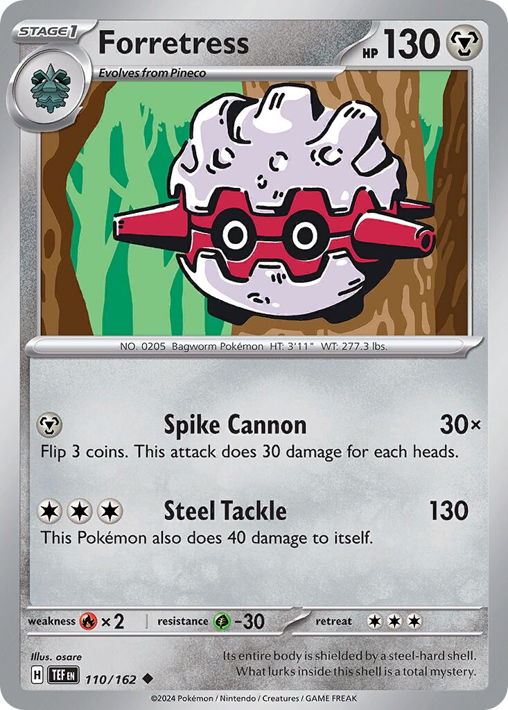 Forretress 110/218 — Temporal Forces (English Pokémon TCG card)