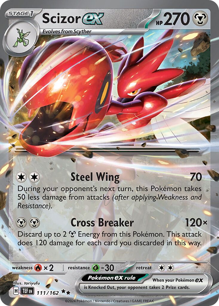 Scizor ex 111/218 — Temporal Forces (English Pokémon TCG card)