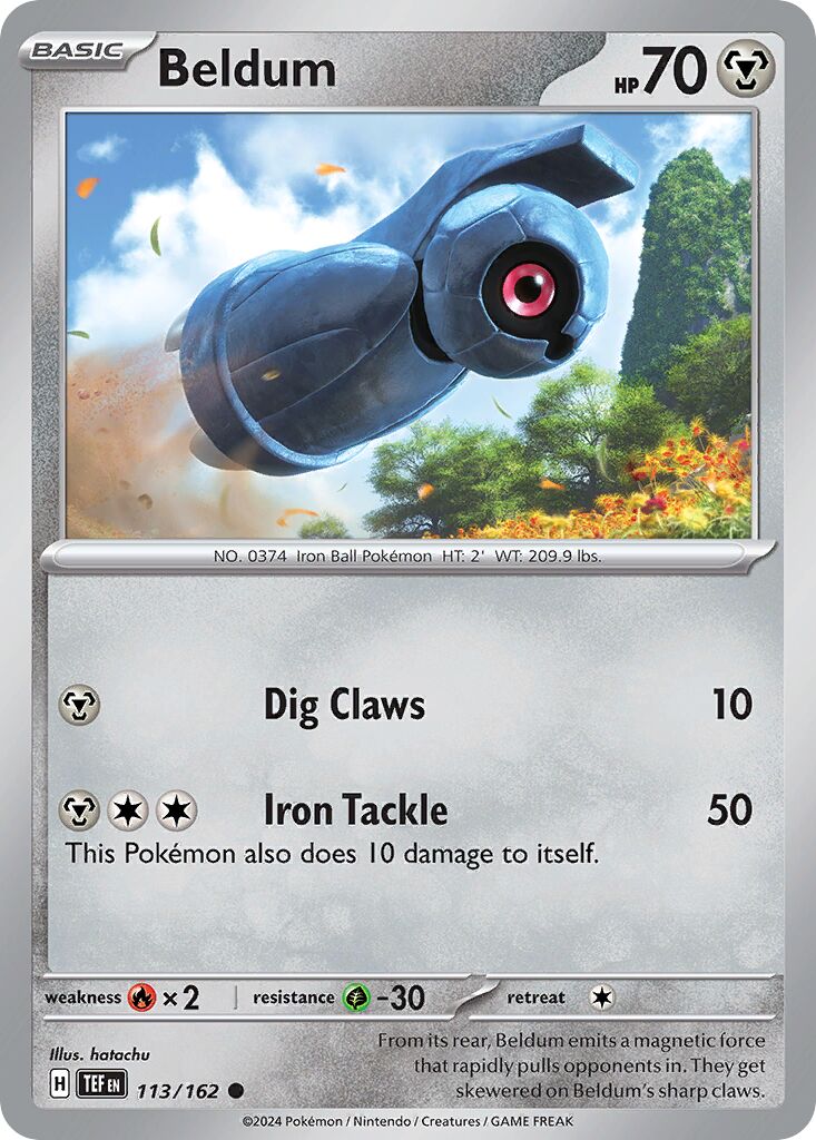 Beldum 113/218 — Temporal Forces (English Pokémon TCG card)