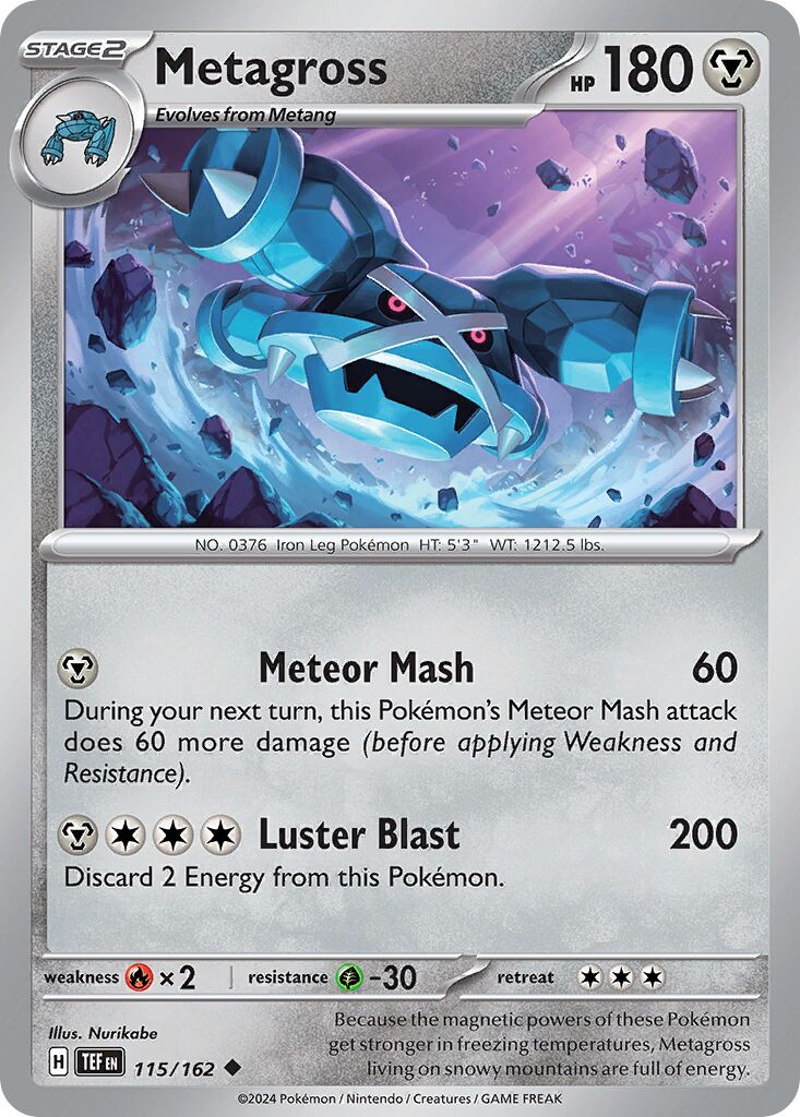 Metagross 115/218 — Temporal Forces (English Pokémon TCG card)