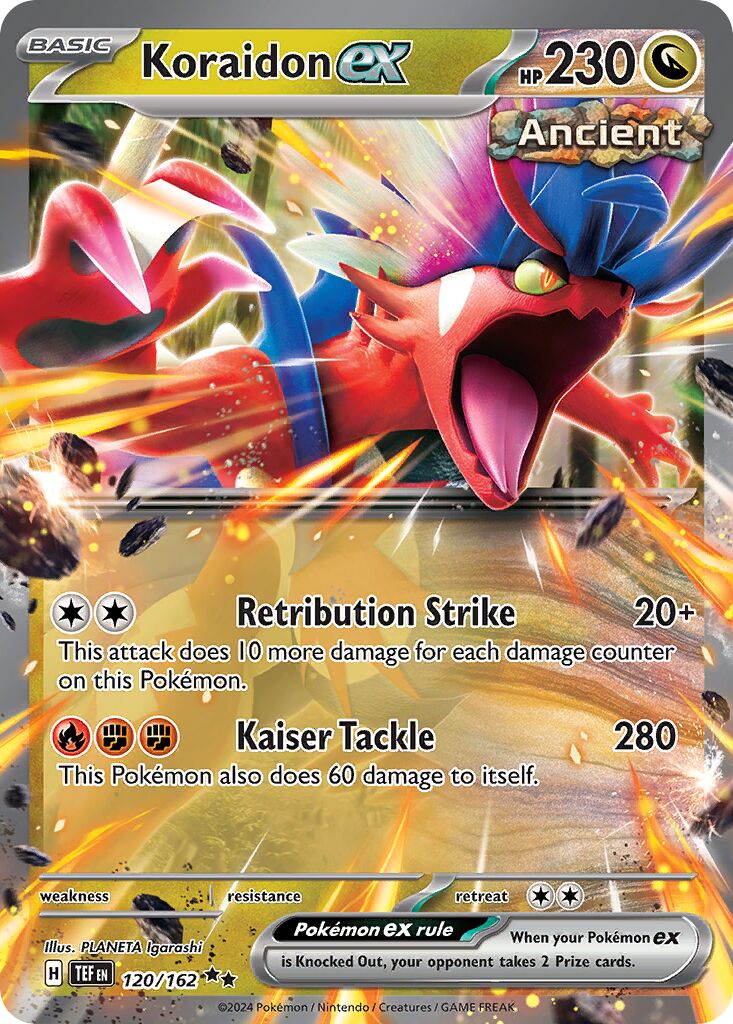 Koraidon ex 120/218 — Temporal Forces (English Pokémon TCG card)