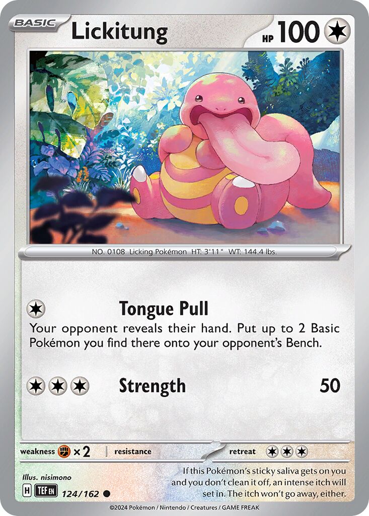 Lickitung 124/218 — Temporal Forces (English Pokémon TCG card)