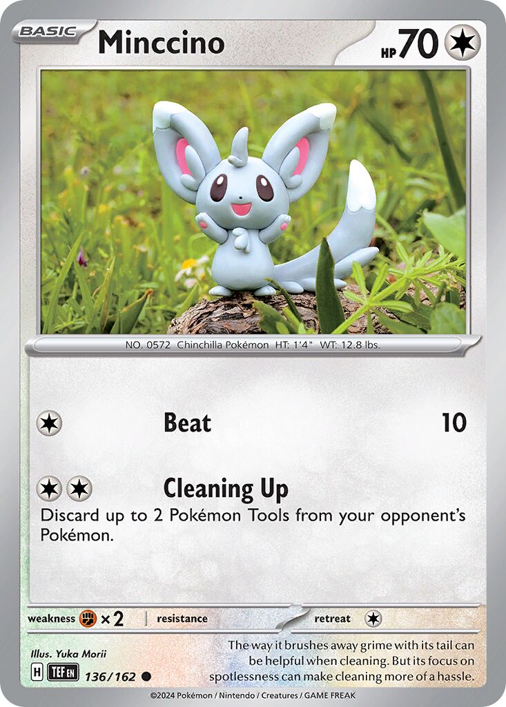 Minccino 136/218 — Temporal Forces (English Pokémon TCG card)