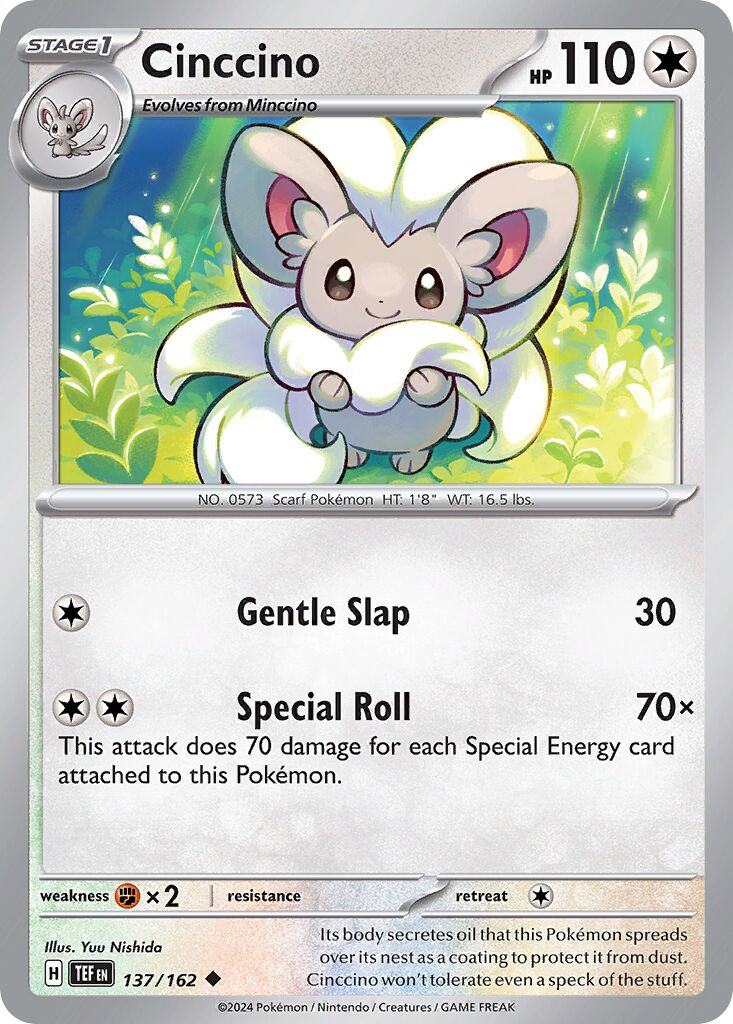 Cinccino 137/218 — Temporal Forces (English Pokémon TCG card)