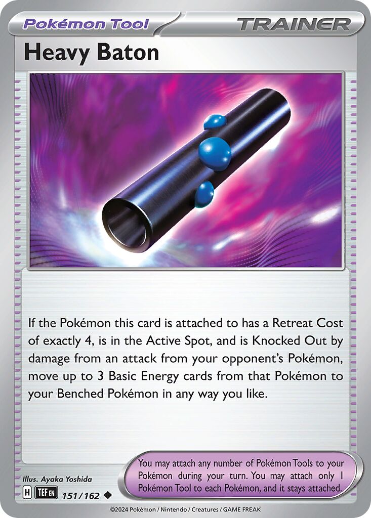Heavy Baton 151/218 — Temporal Forces (English Pokémon TCG card)