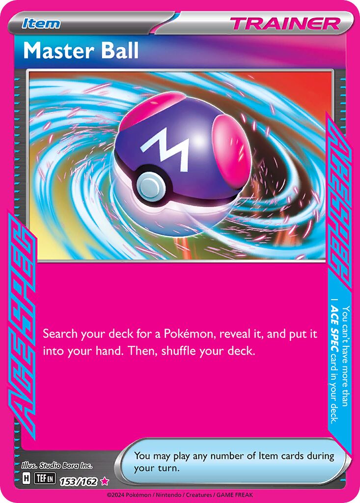 Master Ball 153/218 — Temporal Forces (English Pokémon TCG card)