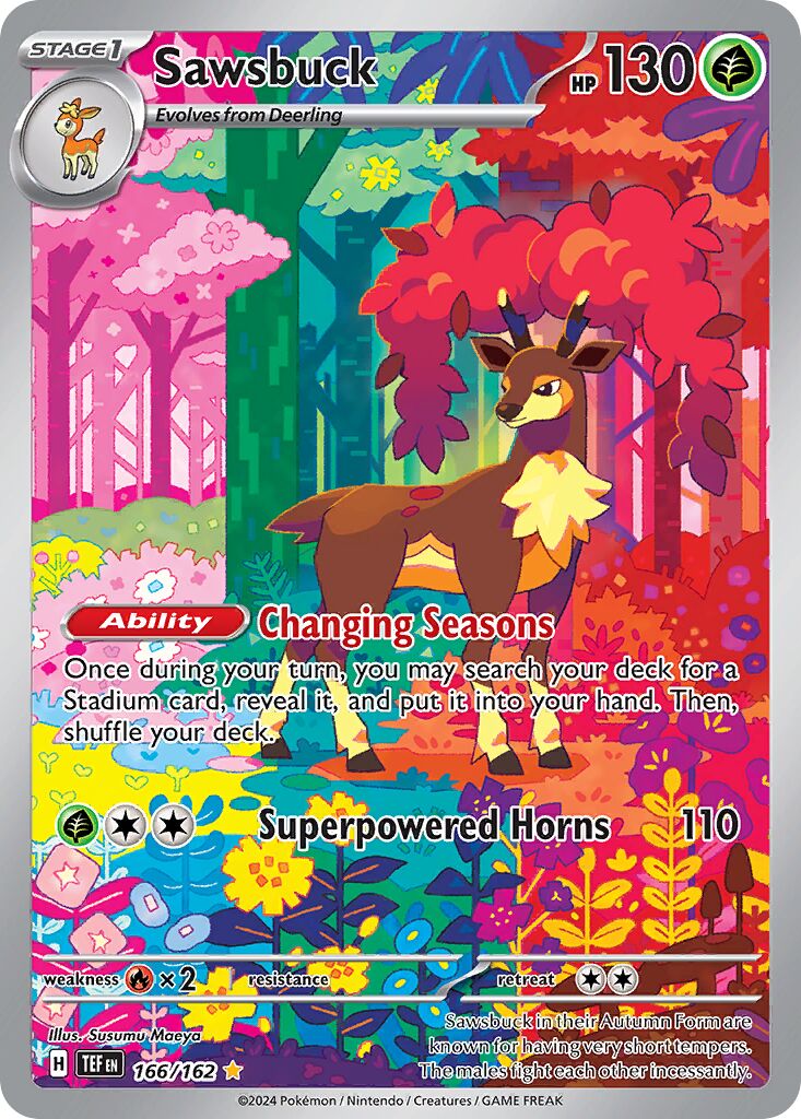 Sawsbuck 166/218 — Temporal Forces (English Pokémon TCG card)