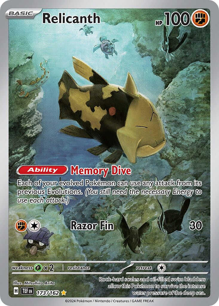 Relicanth 173/218 — Temporal Forces (English Pokémon TCG card)