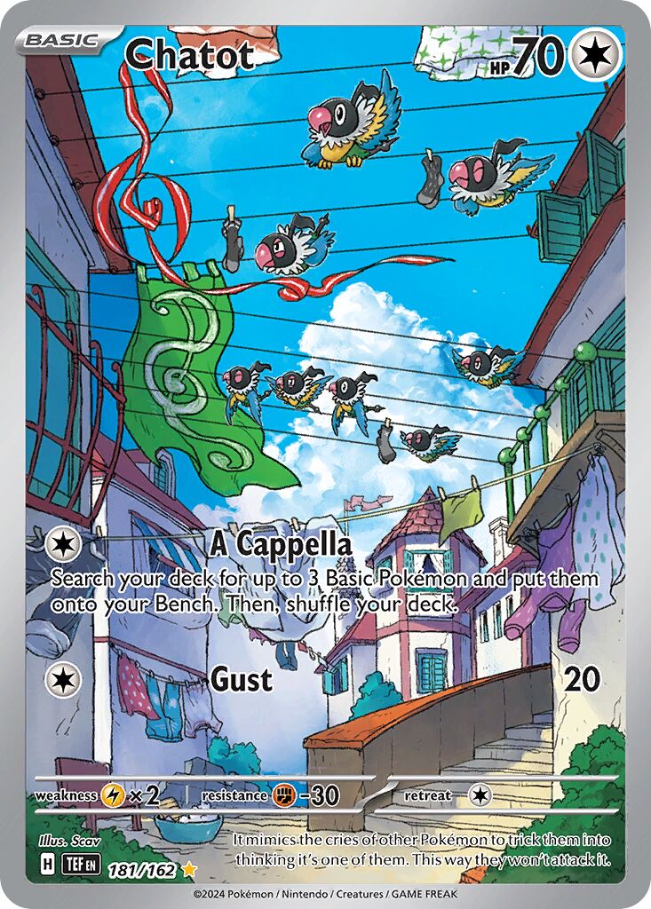 Chatot 181/218 — Temporal Forces (English Pokémon TCG card)