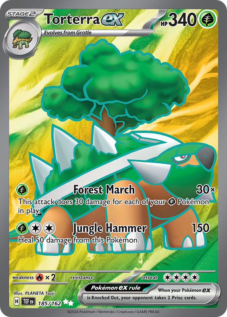 Torterra ex 185/218 — Temporal Forces (English Pokémon TCG card)