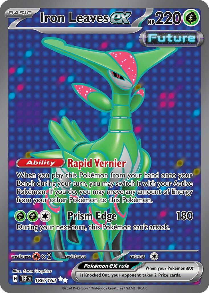 Iron Leaves ex 186/218 — Temporal Forces (English Pokémon TCG card)