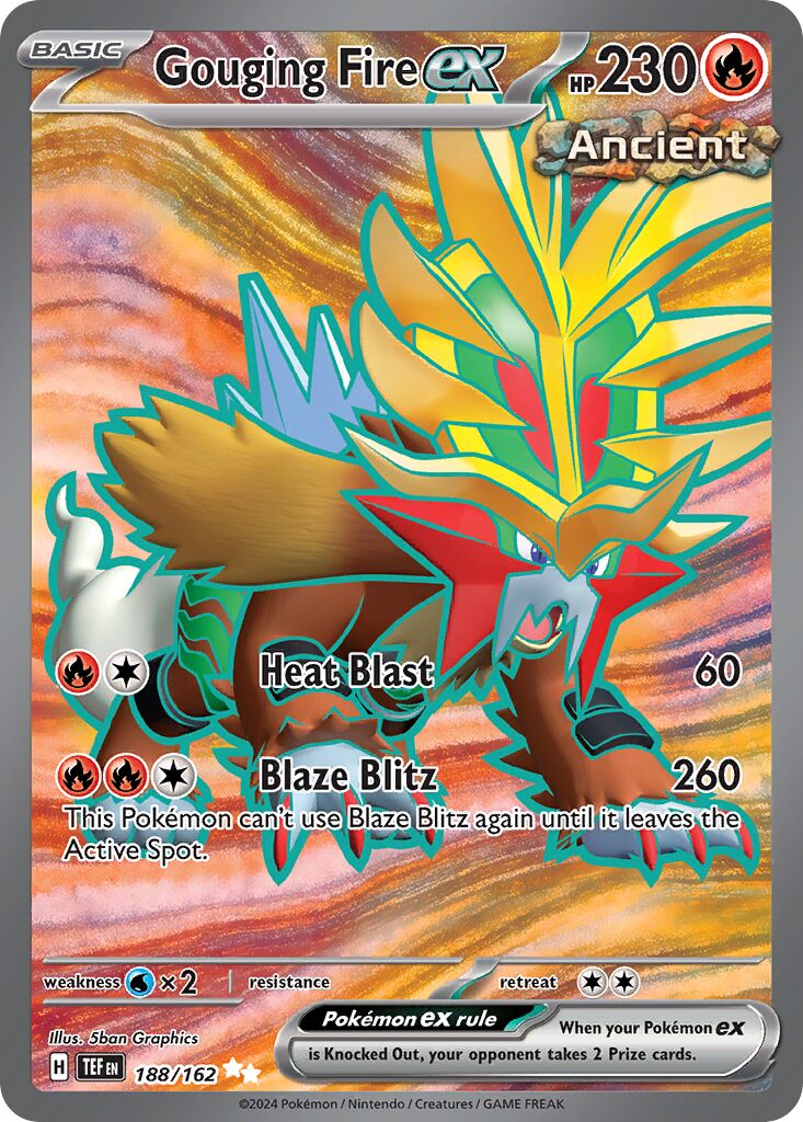 Gouging Fire ex 188/218 — Temporal Forces (English Pokémon TCG card)
