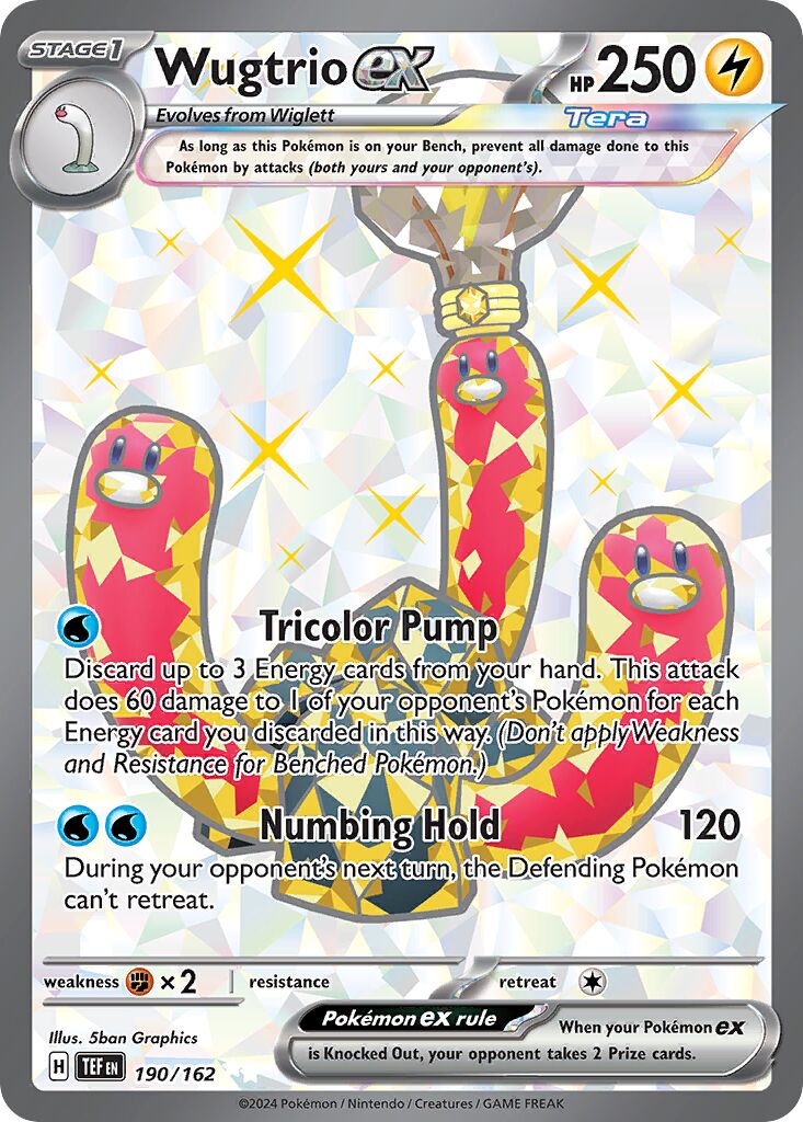 Wugtrio ex 190/218 — Temporal Forces (English Pokémon TCG card)