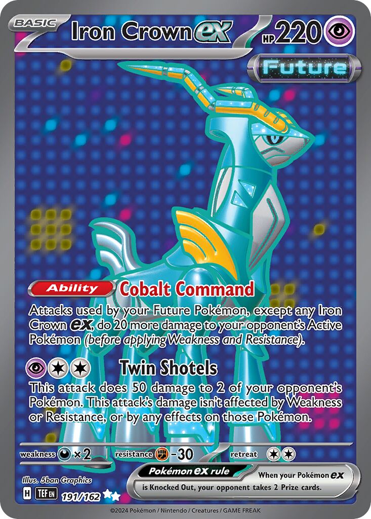 Iron Crown ex 191/218 — Temporal Forces (English Pokémon TCG card)