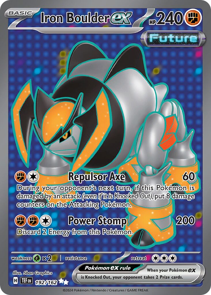 Iron Boulder ex 192/218 — Temporal Forces (English Pokémon TCG card)