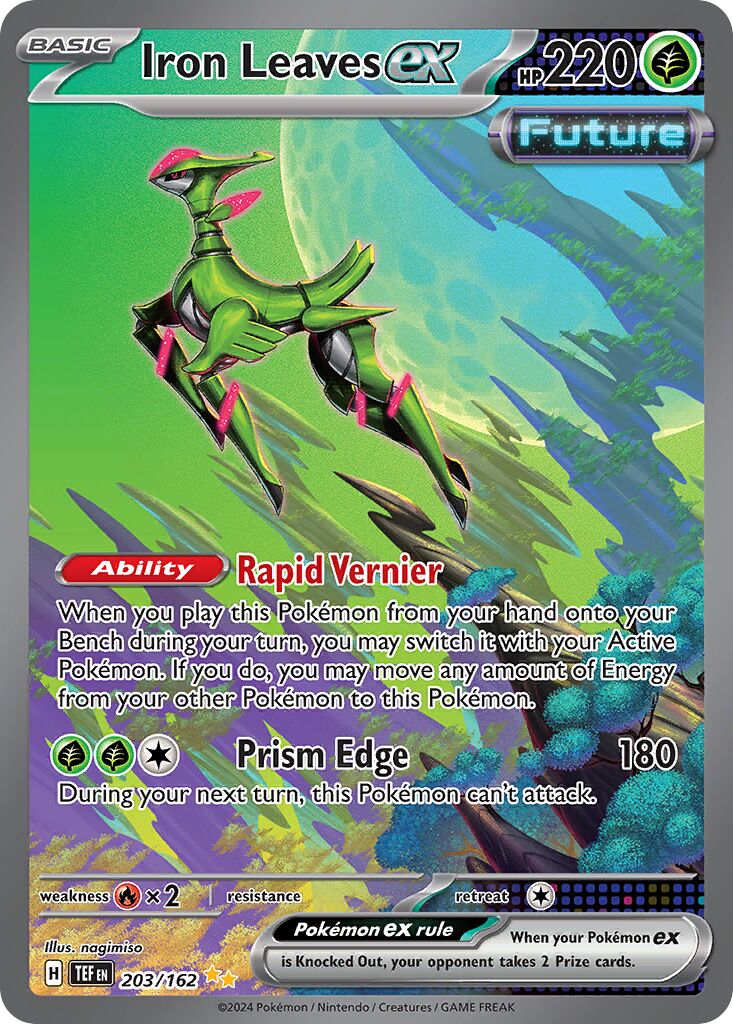 Iron Leaves ex 203/218 — Temporal Forces (English Pokémon TCG card)