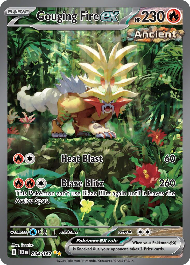 Gouging Fire ex 204/218 — Temporal Forces (English Pokémon TCG card)