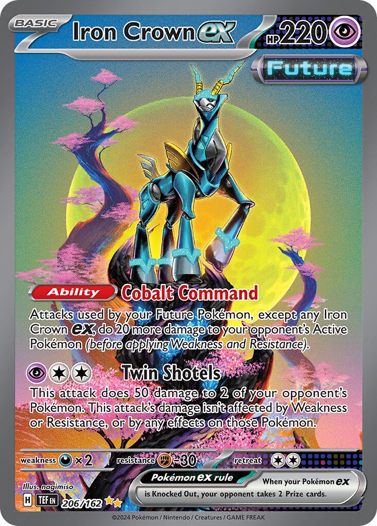 Iron Crown ex 206/218 — Temporal Forces (English Pokémon TCG card)