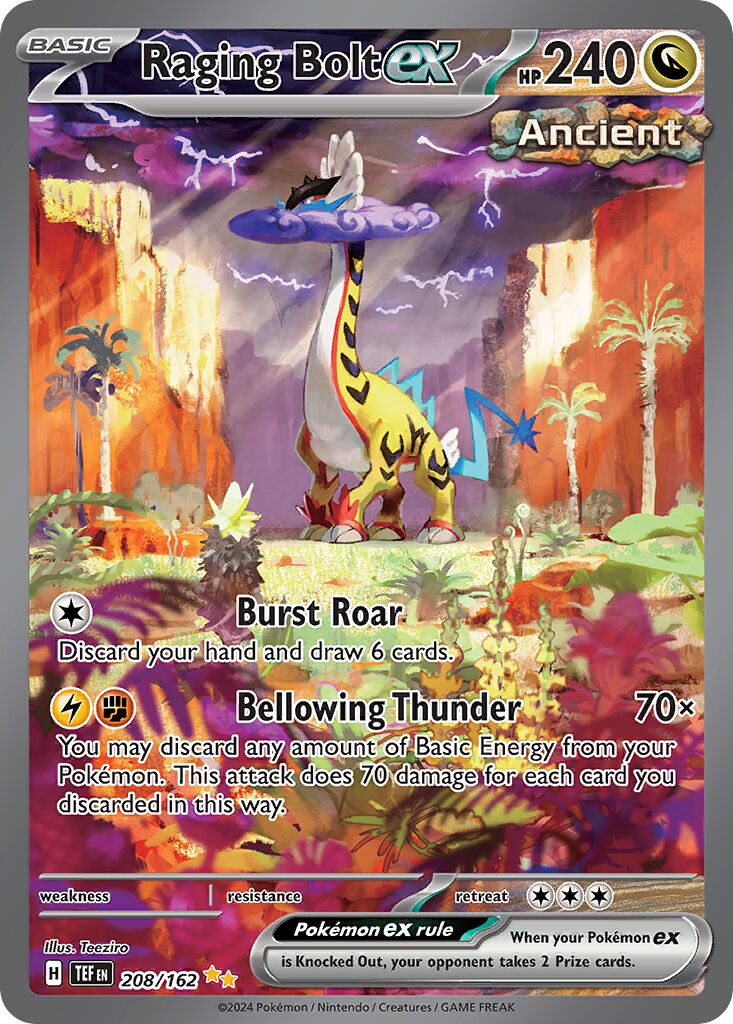 Raging Bolt ex 208/218 — Temporal Forces (English Pokémon TCG card)