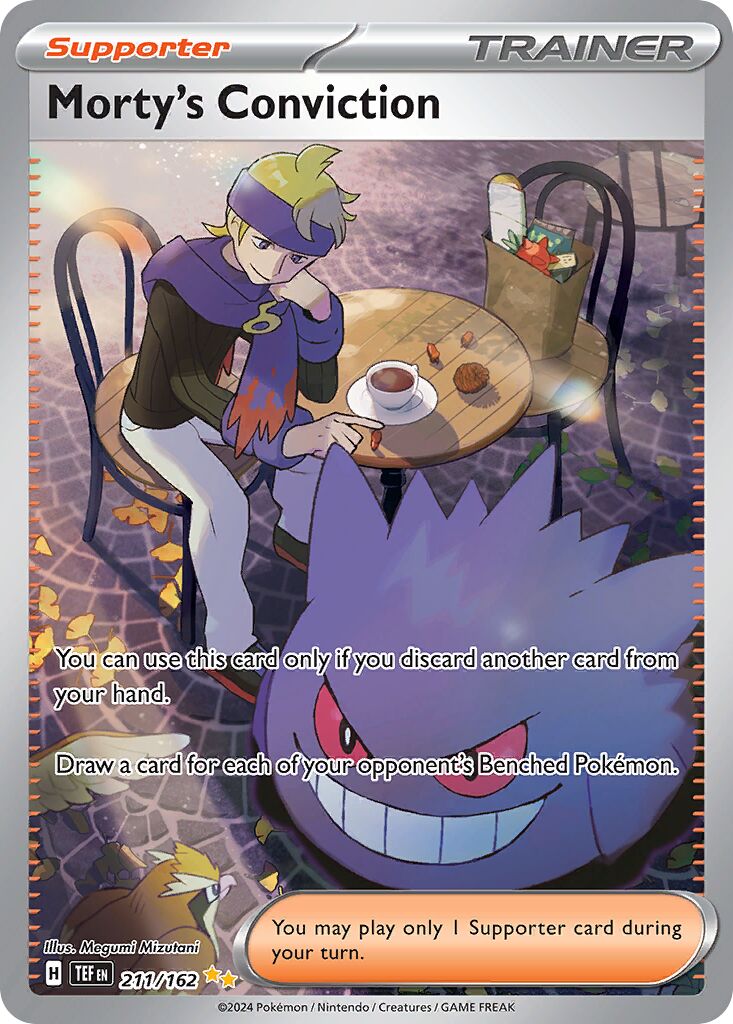Morty's Conviction 211/218 — Temporal Forces (English Pokémon TCG card)