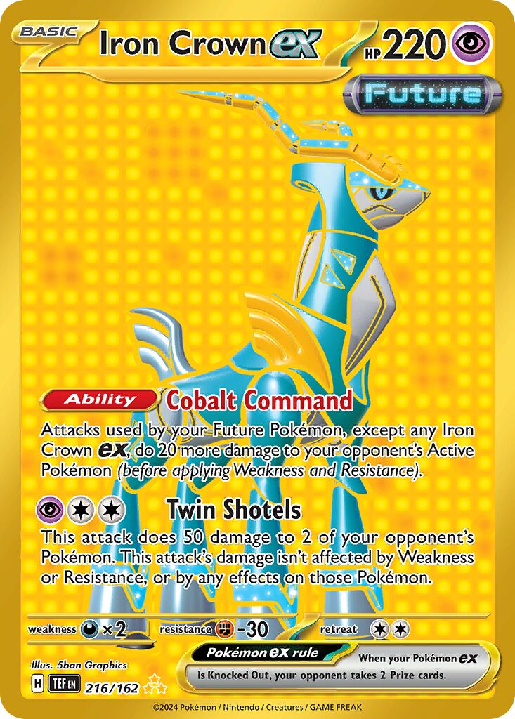 Iron Crown ex 216/218 — Temporal Forces (English Pokémon TCG card)