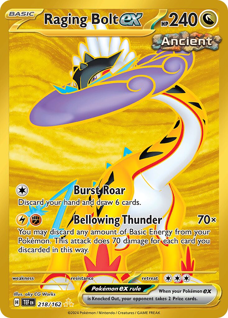 Raging Bolt ex 218/218 — Temporal Forces (English Pokémon TCG card)