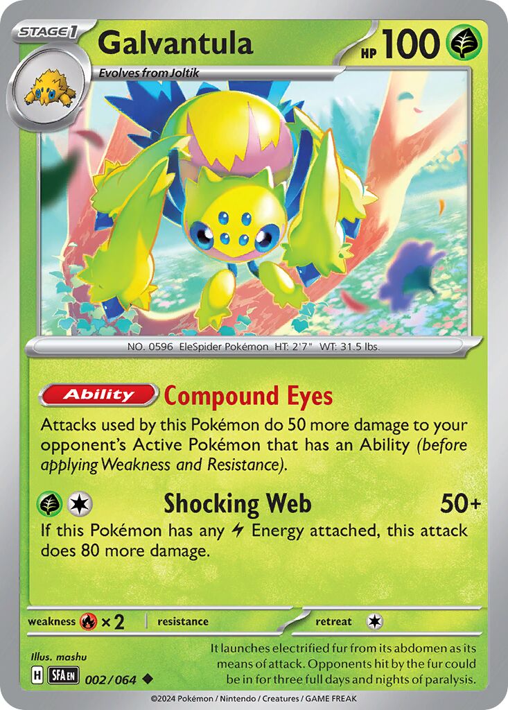 Galvantula 002/099 — Shrouded Fable (English Pokémon TCG card)