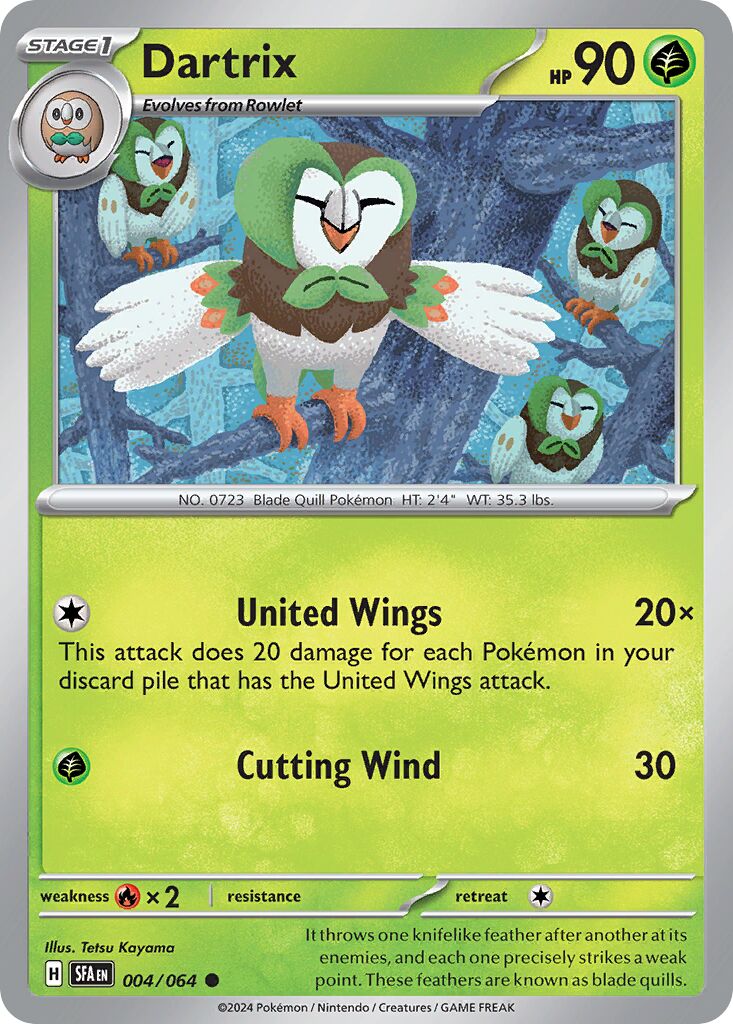 Dartrix 004/099 — Shrouded Fable (English Pokémon TCG card)