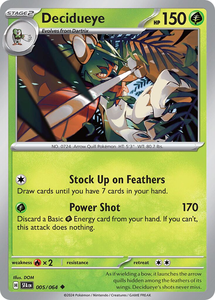 Decidueye 005/099 — Shrouded Fable (English Pokémon TCG card)