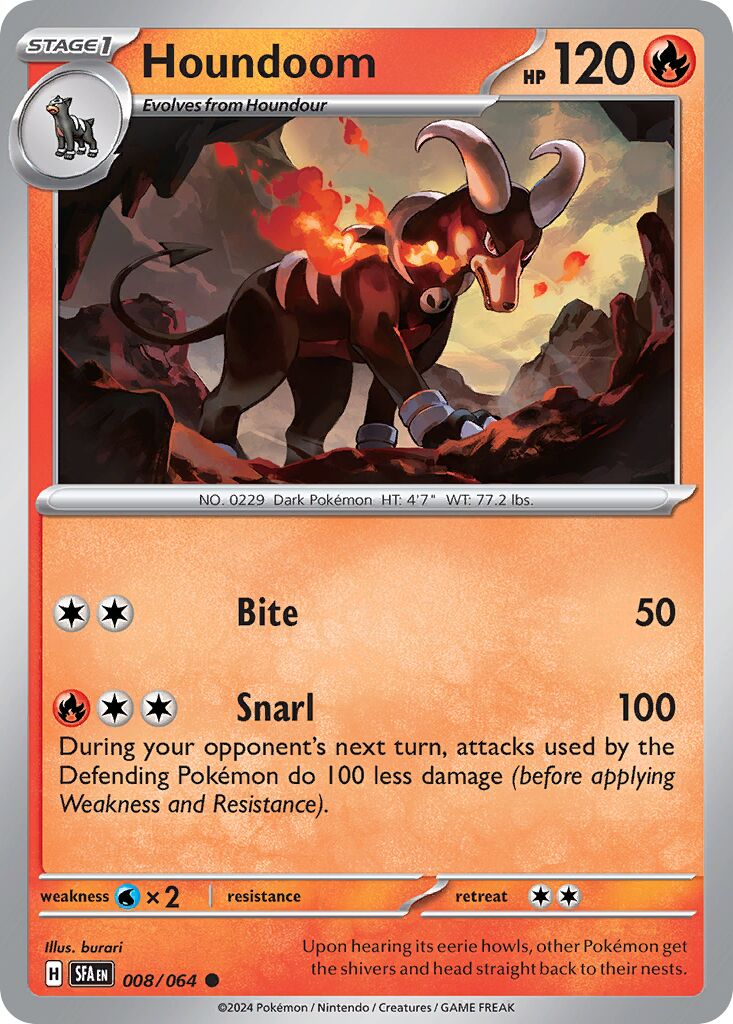 Houndoom 008/099 — Shrouded Fable (English Pokémon TCG card)