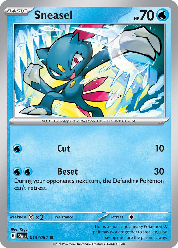 Sneasel 013/099 — Shrouded Fable (English Pokémon TCG card)