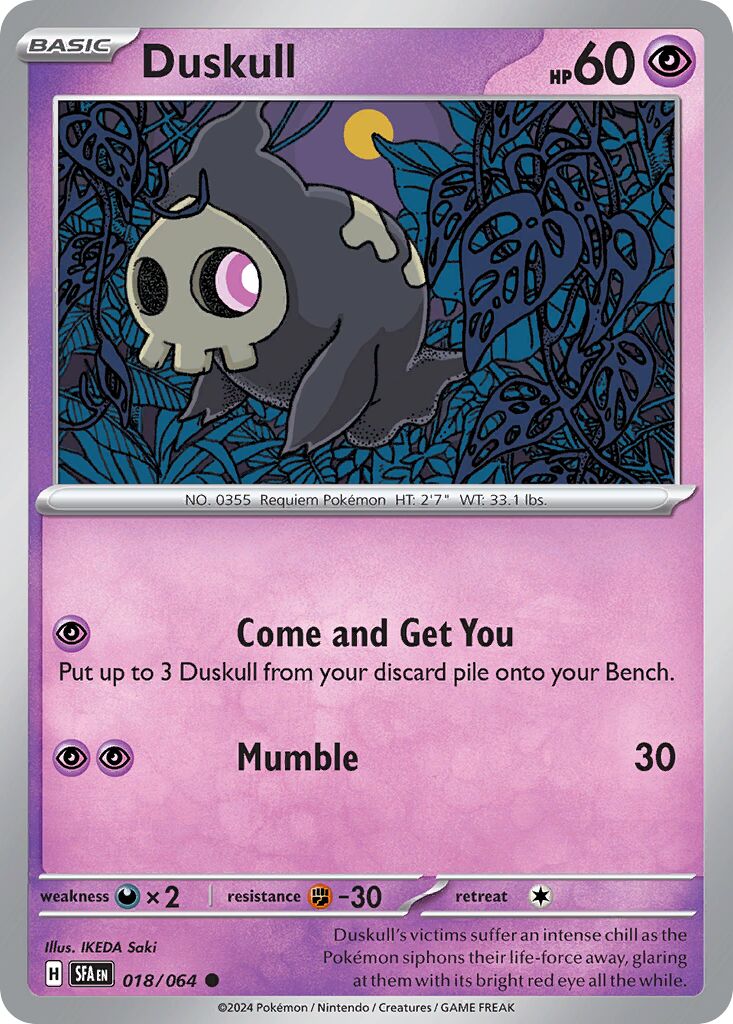 Duskull 018/099 — Shrouded Fable (English Pokémon TCG card)