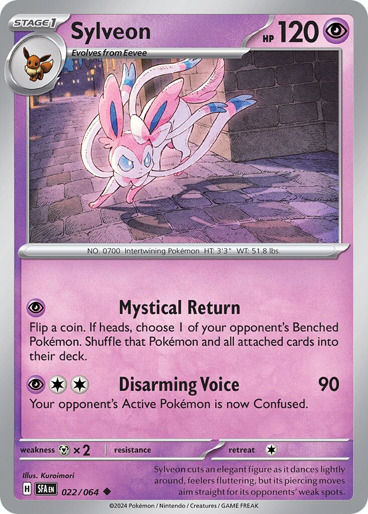 Sylveon 022/099 — Shrouded Fable (English Pokémon TCG card)
